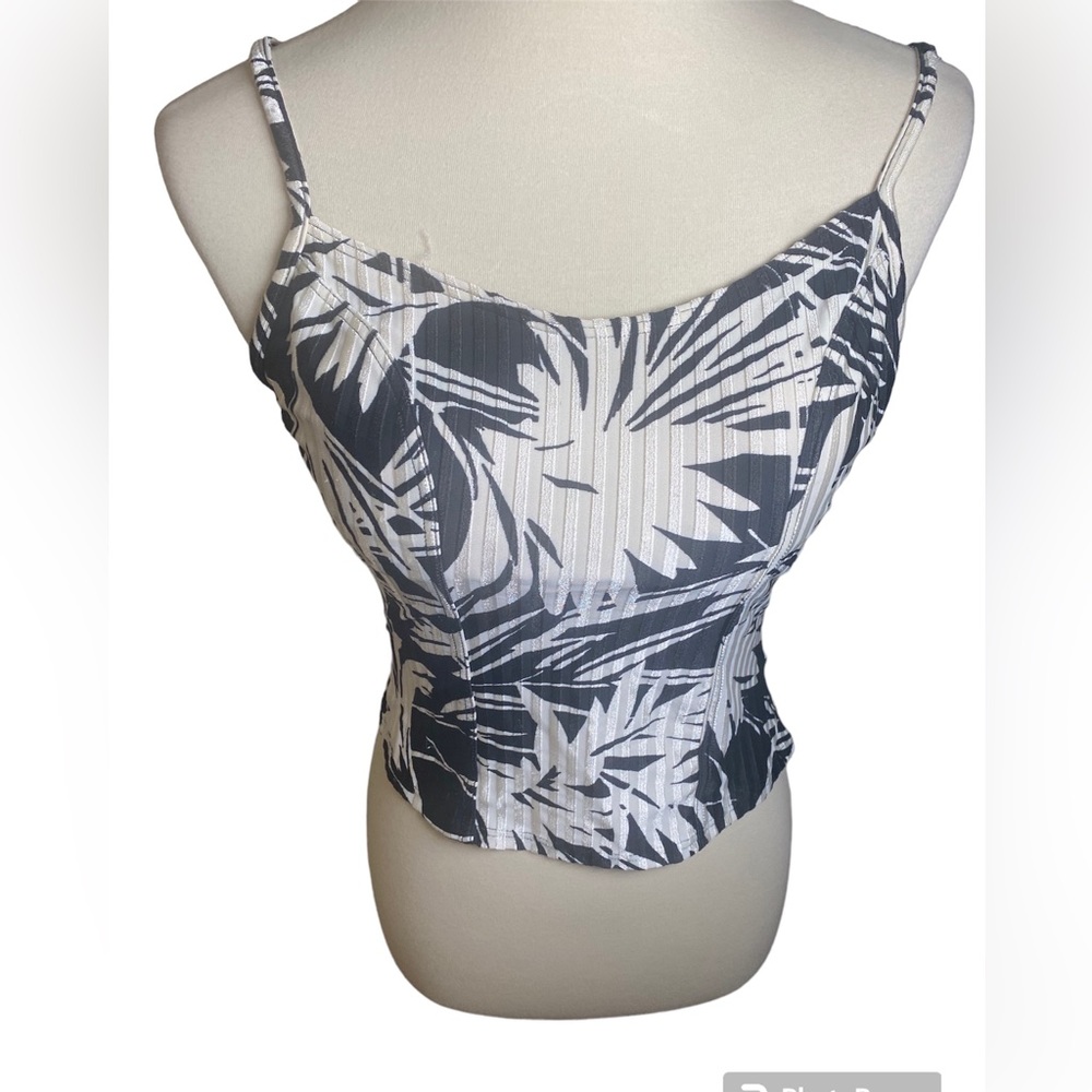 Vintage 80s Tropical Swim Top